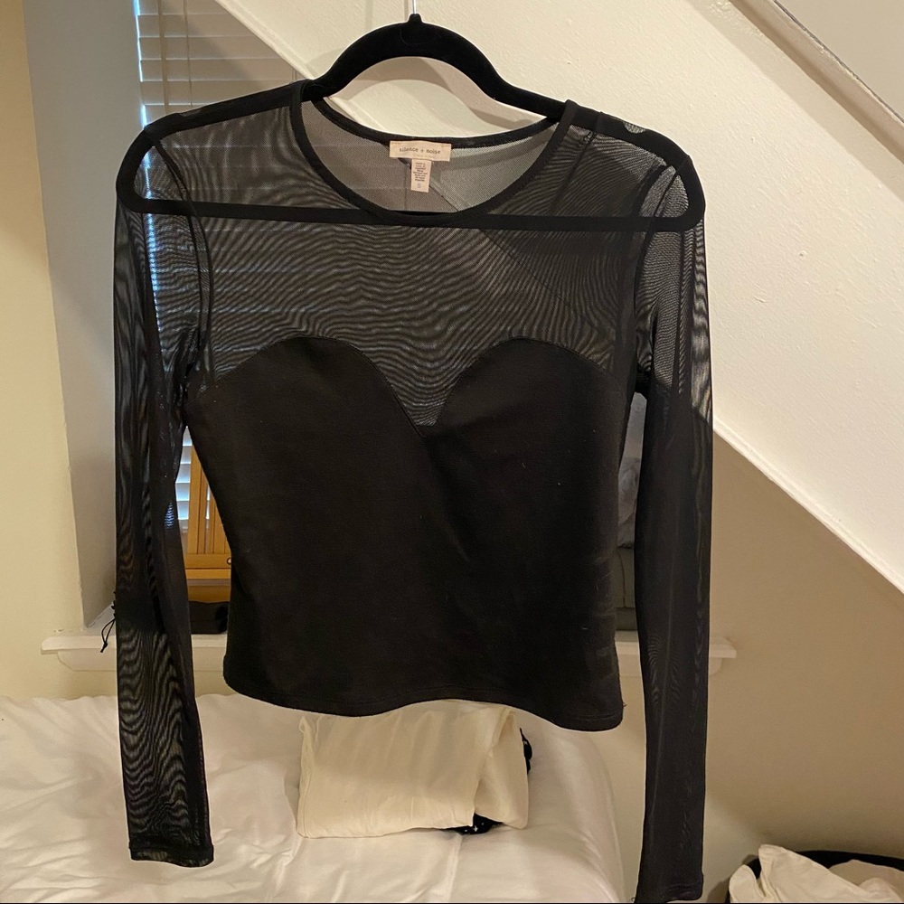 Sheer Black Top